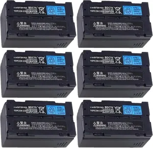 ◘ [6 Pack] 7.2V 5240mAh BDC70 Rechargeable Lithium Battery for Topcon, Sokkia Total Stations/GPS Station and GNSS Receivers