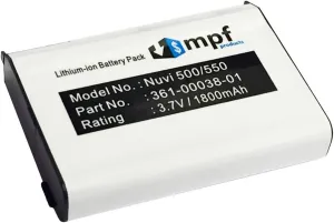 010-11143-00, 361-00038-01 Battery Replacement Compatible with Garmin Aera 500, 510, 550, 560, Zumo 220, 600, 650, 660, 665, 665LM, Nuvi 500, 510, 550 GPS Units