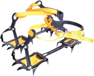 10 Tooth Ice Crampons Snow Grips Antislip Lightweight Snow Skid Spikes Mountaineering Cleats for Climbing Women Jogging Men