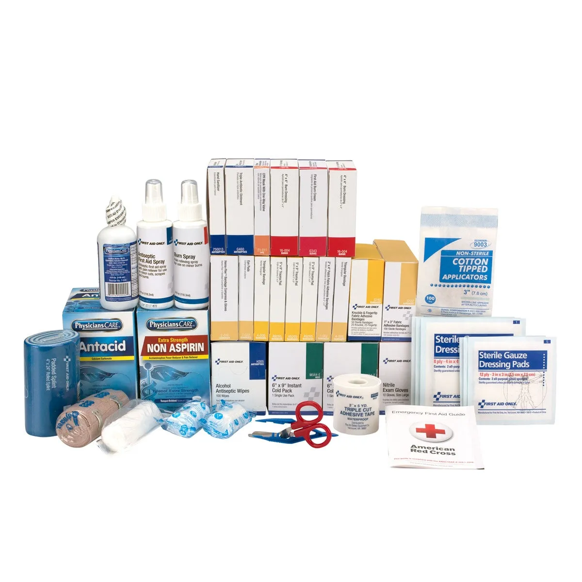 100 Person, 3 Shelf Class B , First Aid Refill, with Medications