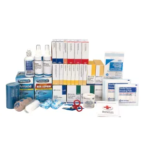 100 Person, 3 Shelf Class B , First Aid Refill, with Medications