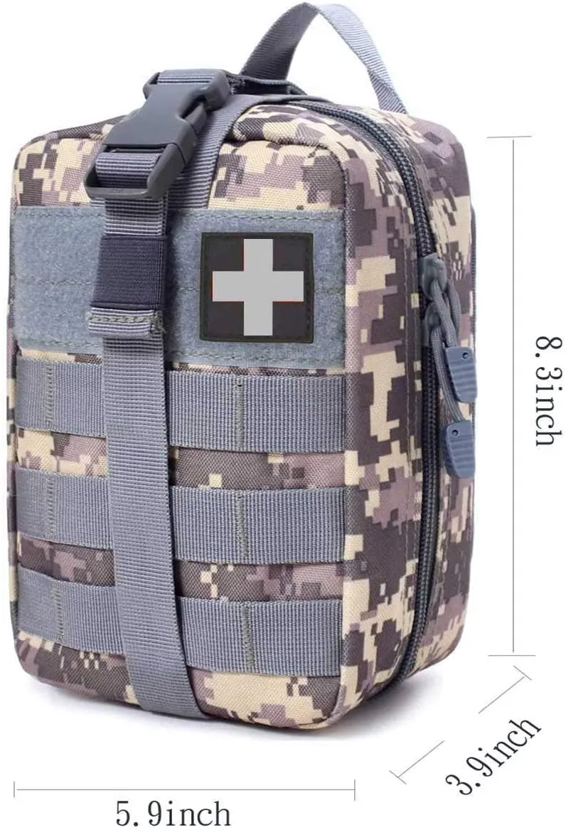 1000D Molle Ifak Pouch Rip Away, Tactical Tear Away Medical Pouch Empty, Military First Aid Pouch Bag Only for Camping Hiking Travel