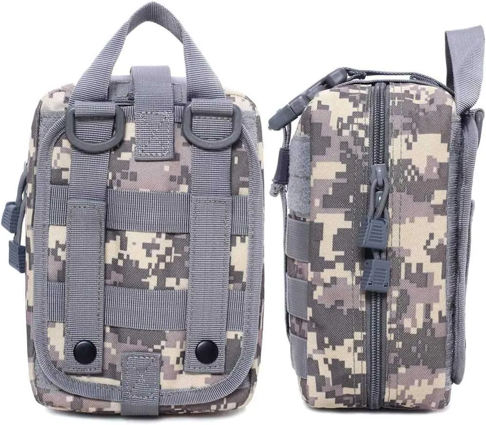1000D Molle Ifak Pouch Rip Away, Tactical Tear Away Medical Pouch Empty, Military First Aid Pouch Bag Only for Camping Hiking Travel
