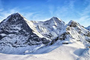 10x6.5ft(3x2m) Gorgeous Blue Sky White Cloud Snow Ice Mountain Beautiful Natural Scenery Ski Holiday Tour Wedding Birthday Party Decoration Portrait Backdrop Photography Background 371