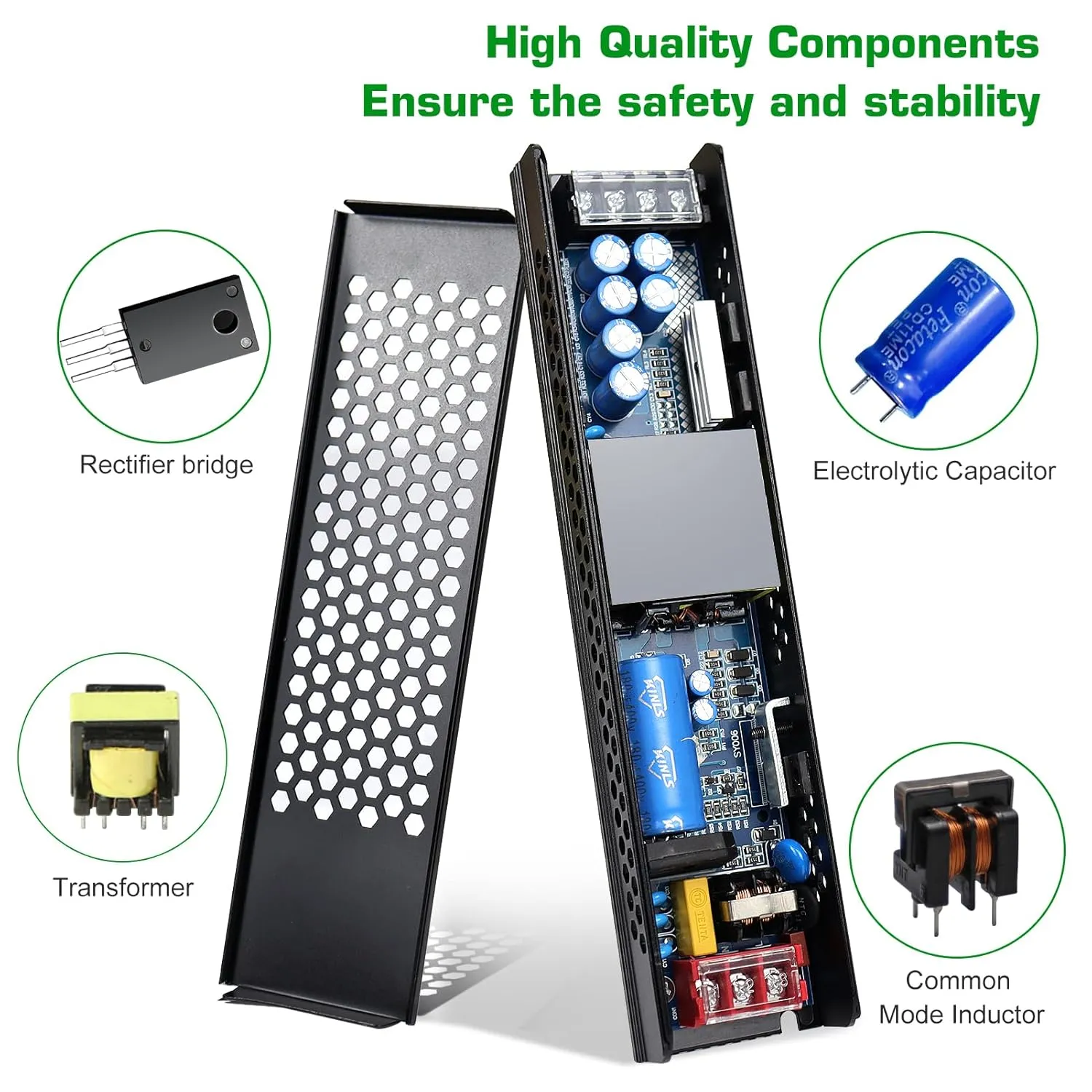 12V 200W Power Supply, 12 Volt 16.5A DC Power Supply, AC 110-250V to DC 12V Converter Transformer, LED Driver, Switching Power Supply for Strip Lights, Lighting Fixtures, Industrial Projects, Radio
