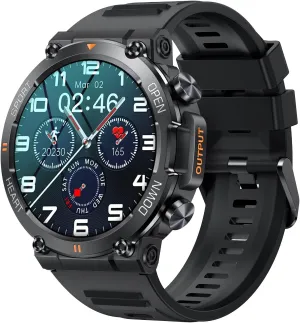 1.39" IPS Screen Smart Watches for Men Rugged Tactical Fitness Tracker with Call (Answer Dial) Heart Rate SpO2 Sleep Monitor 120  Sport Modes Waterproof Sport Smartwatch for Android iOS