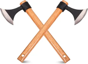 16" Throwing Axes, 2 Pack High Carbon Steel & Wooden Handle, Perfect for Axe Throwing Game, Recreation and Competition, Gift for Men