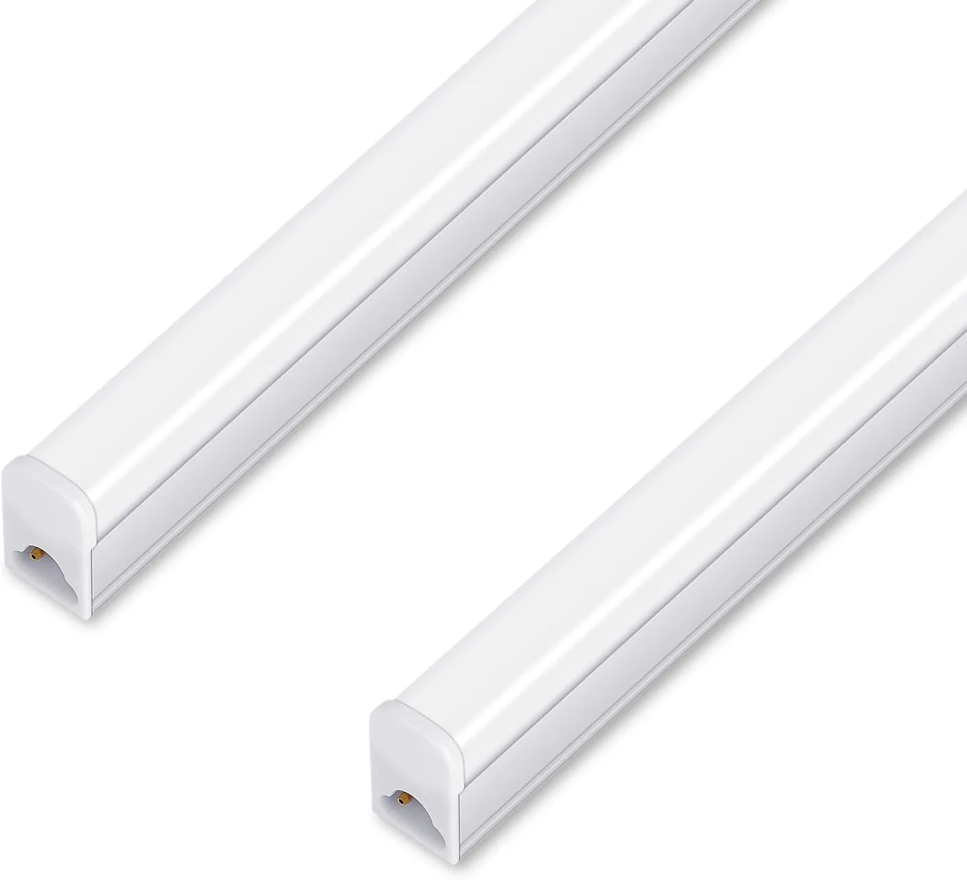 1FT LED Shop Light, 5W 500lm Super Bright 6500K, Linkable T5 LED Fixture and Under Cabinet Lights for Kitchen, Corded Electric with Built-in ON/Off Switch (2 Pack)