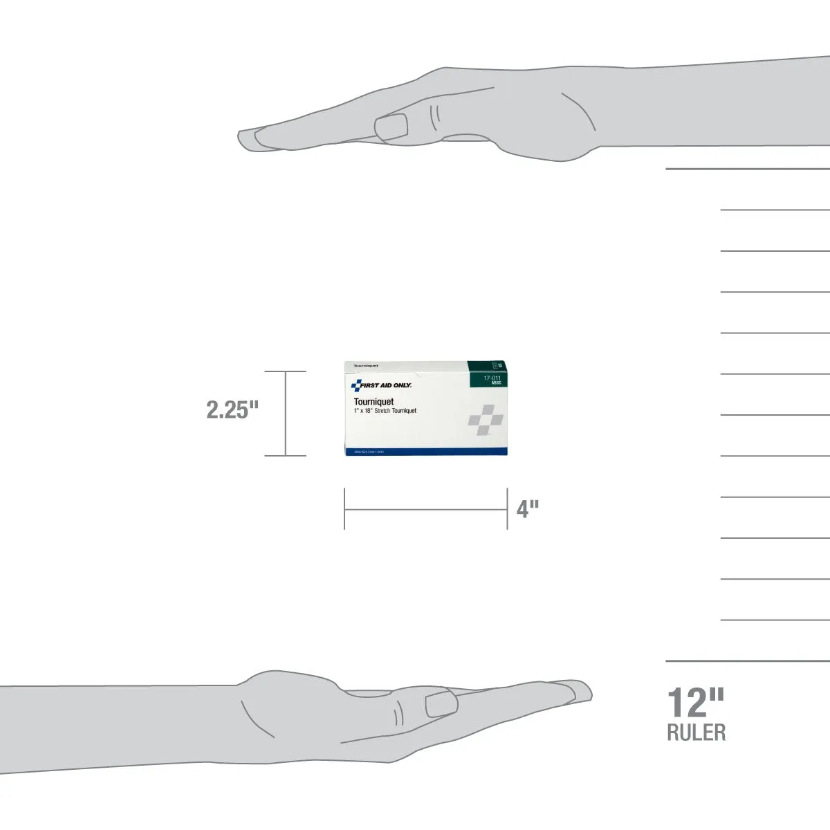 1" x 18" Rubber Tourniquet, 1 Per Box