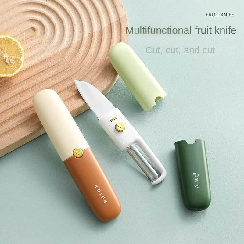 2-in-1 Vegetable Peeler and Mini Chef Knife - Kitchen Tool