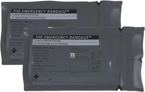 2 Pack - 4 Inch - Bandage for Massive Hemorrhages, by Safeguard Medical. Made in The USA, TAA Compliant