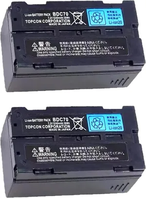(2 Pack) BDC70 7.2V 5240mAh Lithium Battery for Topcon Sokkia BDC70 Battery Used for Topcon Sokkia Total Stations/GPS