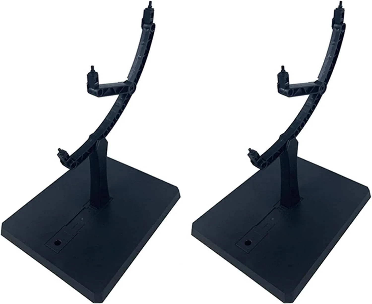 2-Pieces Action Figure Display Stand, Adjustable Model Kit Base, Display Stand Suitable For Gundam Models And 1/144 HG RG BB Action Characters, Black (2 RG)
