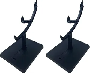 2-Pieces Action Figure Display Stand, Adjustable Model Kit Base, Display Stand Suitable For Gundam Models And 1/144 HG RG BB Action Characters, Black (2 RG)
