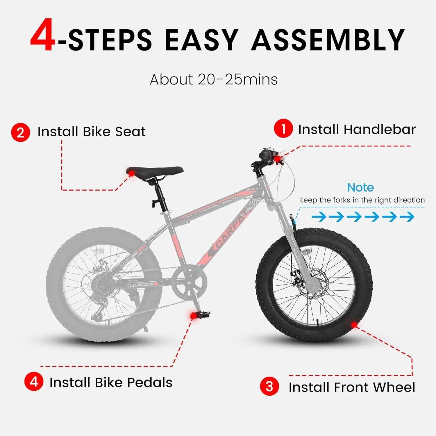 20 Inch Kids' Bike Ages 5-12, 7-Speed Mountain Bike Birthday Gifts Bicycles for Boys Girls Present, Outdoor Cycling City Snow Mountain Bikes