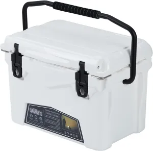 20 Quart Hard-Sided Portable Cooler, Insulated Ice Chest with Heavy Duty Handle, 5-Day Ice Life for Camping, Beach, Picnic, BBQ, Fishing
