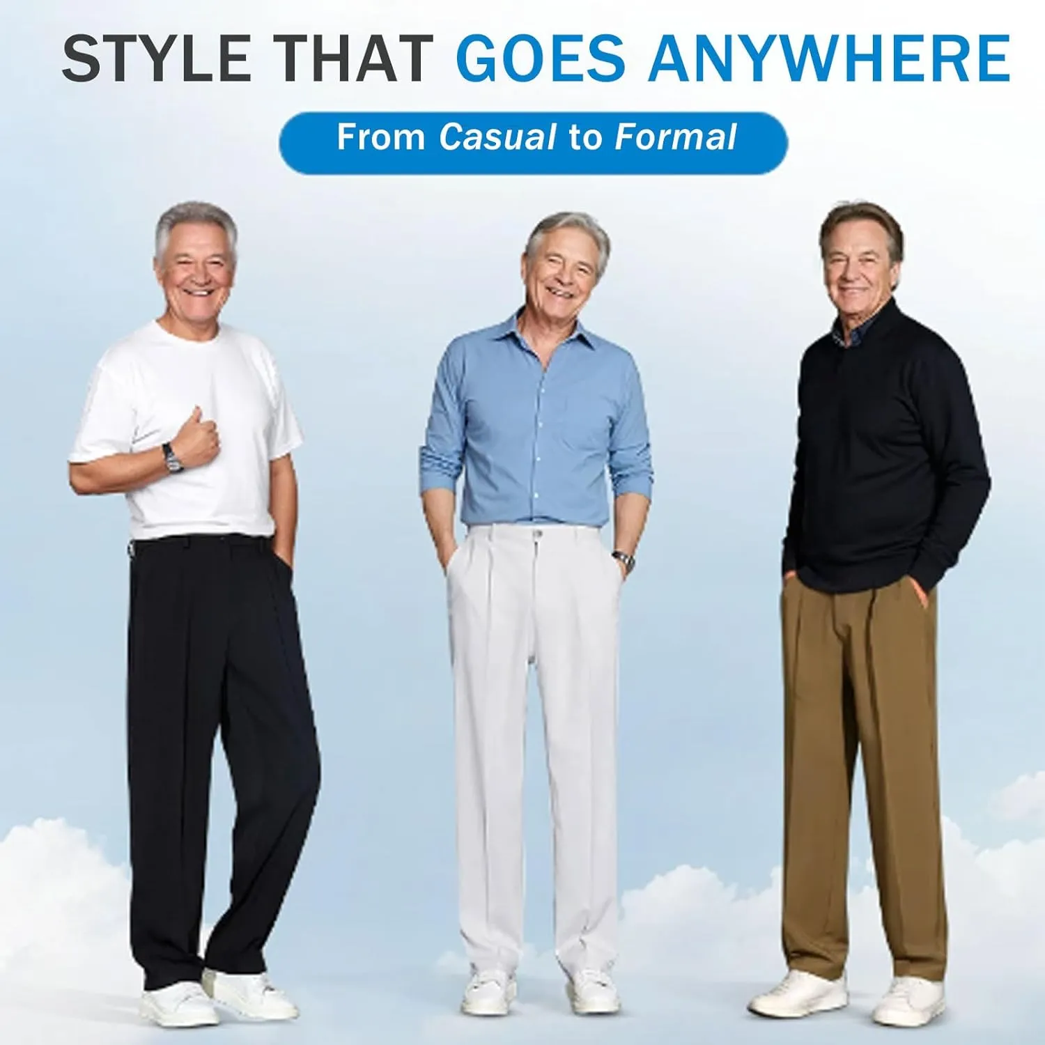 2025 New Fleurosta Stretch Waist Ice Silk Pants,Ultra Stretch Ice Silk Comfort Everyday Pants,All-Day Comfort
