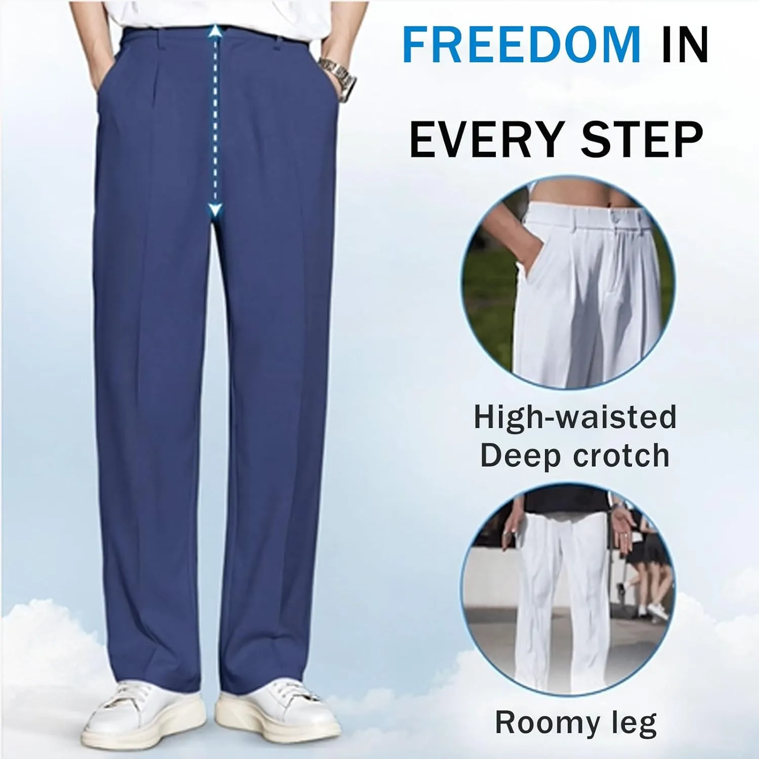 2025 New Fleurosta Stretch Waist Ice Silk Pants,Ultra Stretch Ice Silk Comfort Everyday Pants,All-Day Comfort