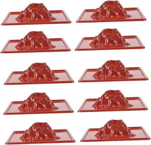 20pcs Volcano Experiment Kit Models Toy Volcano Eruptions Prop Volcano Eruptions Experiments Science Project DIY Volcano Erupting Volcano Model Volcano Science Plastic Giant Base, Brown