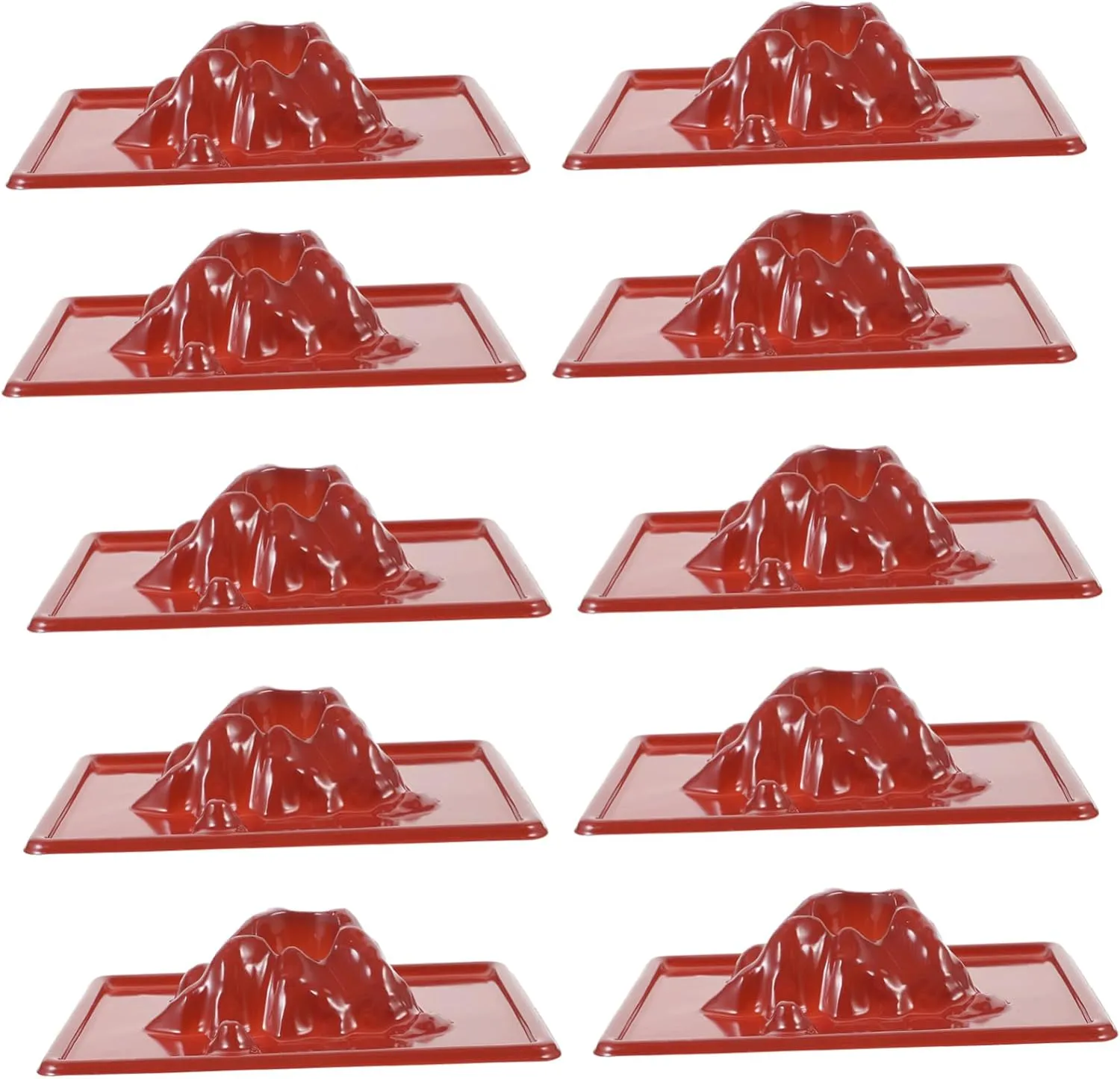 20pcs Volcano Experiment Kit Models Toy Volcano Eruptions Prop Volcano Eruptions Experiments Science Project DIY Volcano Erupting Volcano Model Volcano Science Plastic Giant Base, Brown