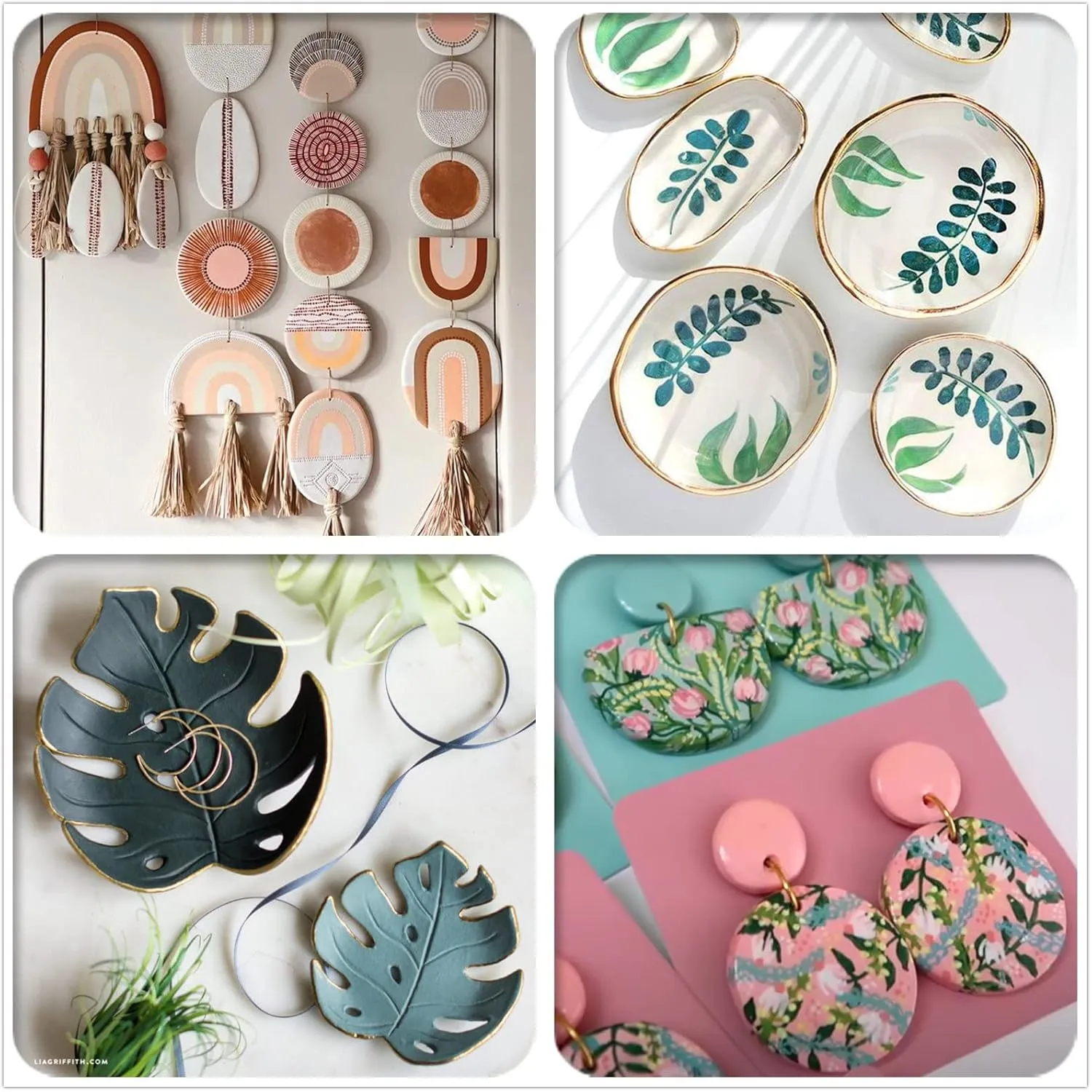 22 Air Dry Clay Tools for Adults Jewelry Making Sculpting Polymer Supplies Acrylic Roller Paint Brushes Set Dotting Scoring Stylus Craft Glue Sponge Silicone Clear Modeling Airdry Earring Kit