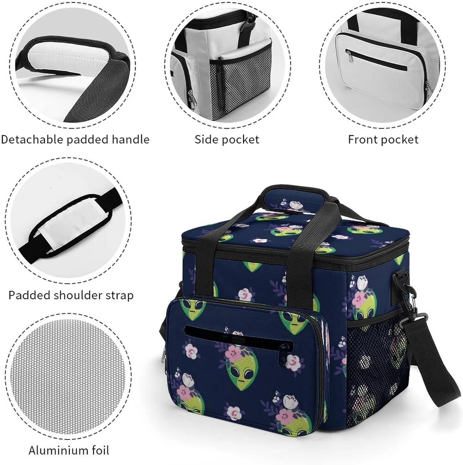 22.5L Waterproof Soft Cooler BagInsulated Lunch Box for Camping Fishing Beach Road Trips