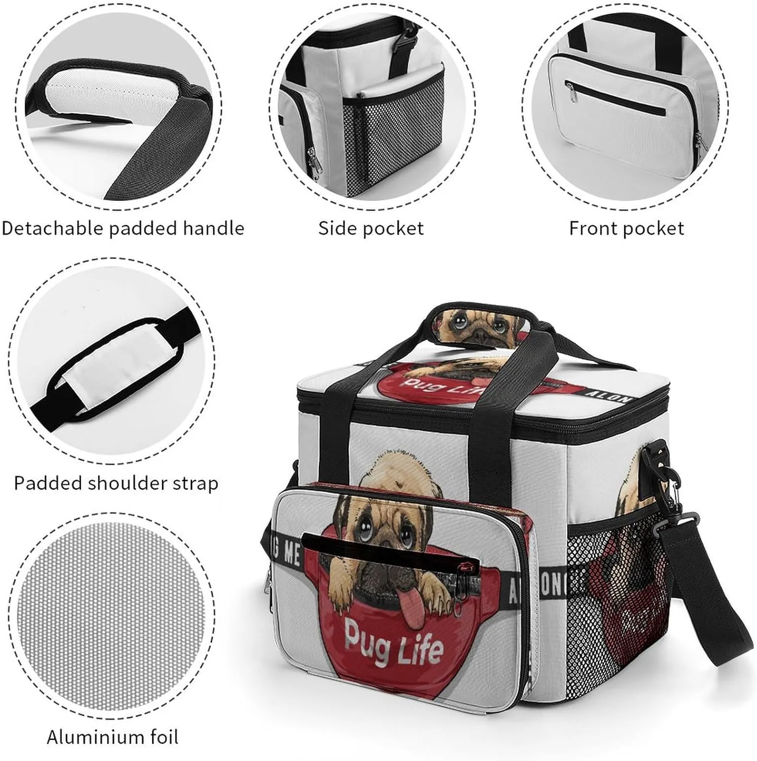 22.5L Waterproof Soft Cooler BagInsulated Lunch Box for Camping Fishing Beach Road Trips