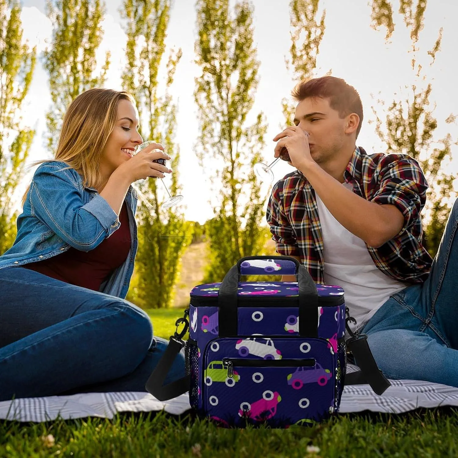 22.5L Waterproof Soft Cooler BagInsulated Lunch Box for Camping Fishing Beach Road Trips
