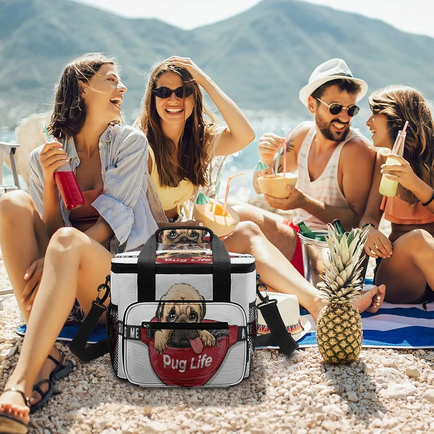 22.5L Waterproof Soft Cooler BagInsulated Lunch Box for Camping Fishing Beach Road Trips
