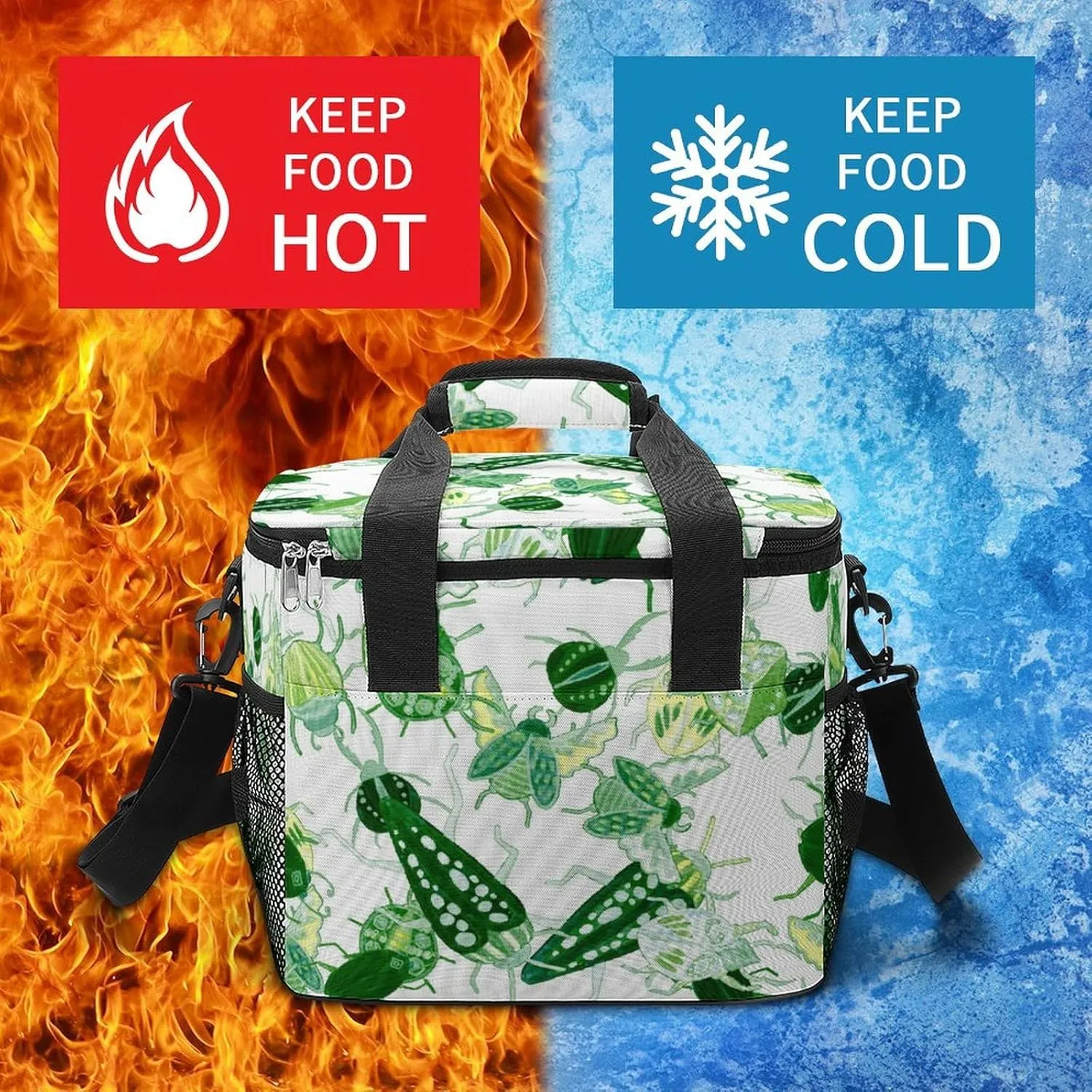 22.5L Waterproof Soft Cooler BagInsulated Lunch Box for Camping Fishing Beach Road Trips
