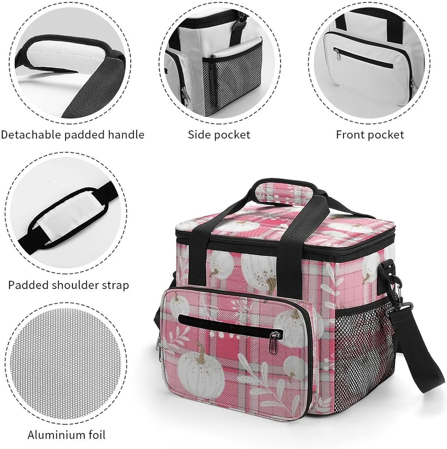 22.5L Waterproof Soft Cooler BagInsulated Lunch Box for Camping Fishing Beach Road Trips