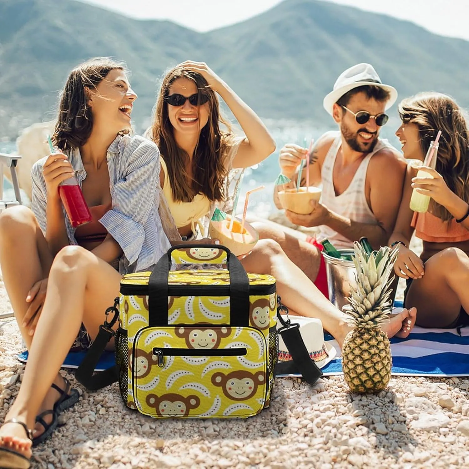 22.5L Waterproof Soft Cooler BagInsulated Lunch Box for Camping Fishing Beach Road Trips