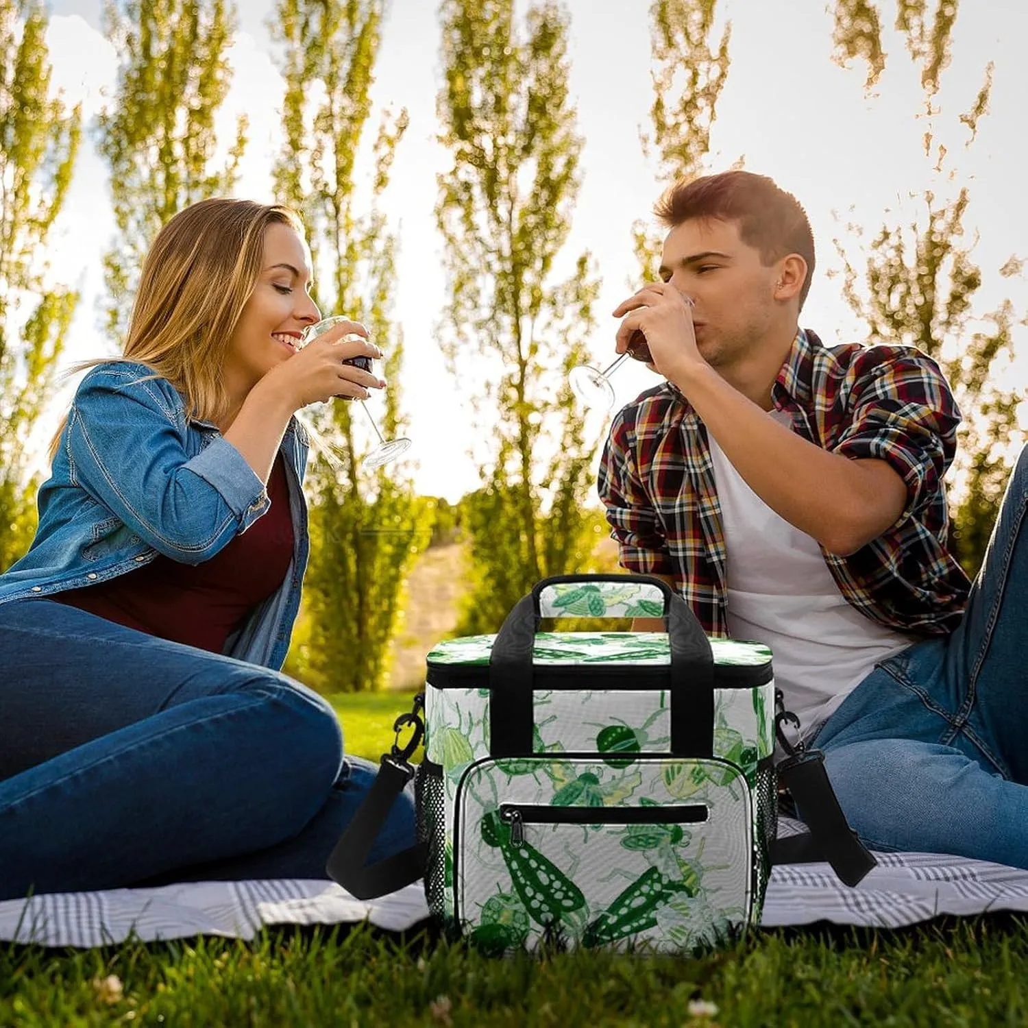 22.5L Waterproof Soft Cooler BagInsulated Lunch Box for Camping Fishing Beach Road Trips
