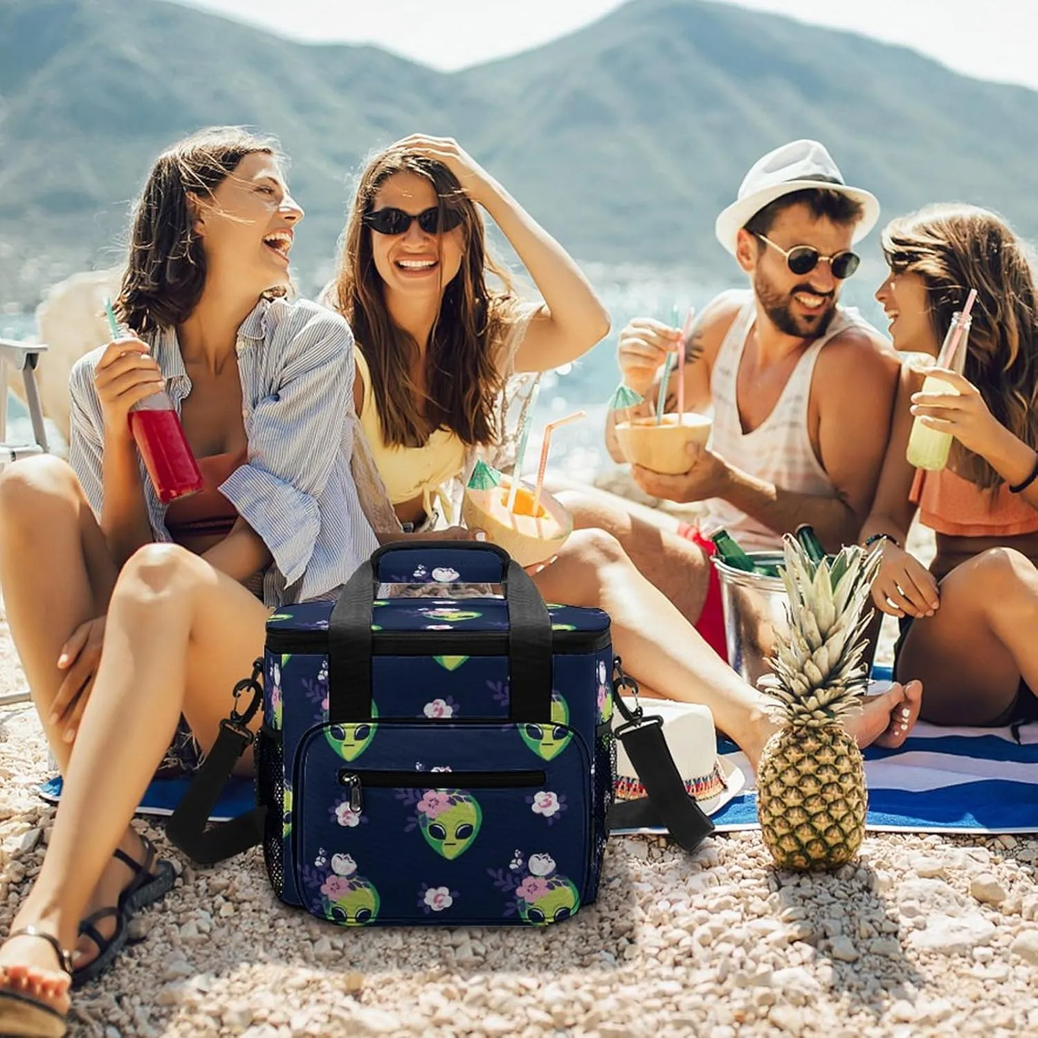 22.5L Waterproof Soft Cooler BagInsulated Lunch Box for Camping Fishing Beach Road Trips