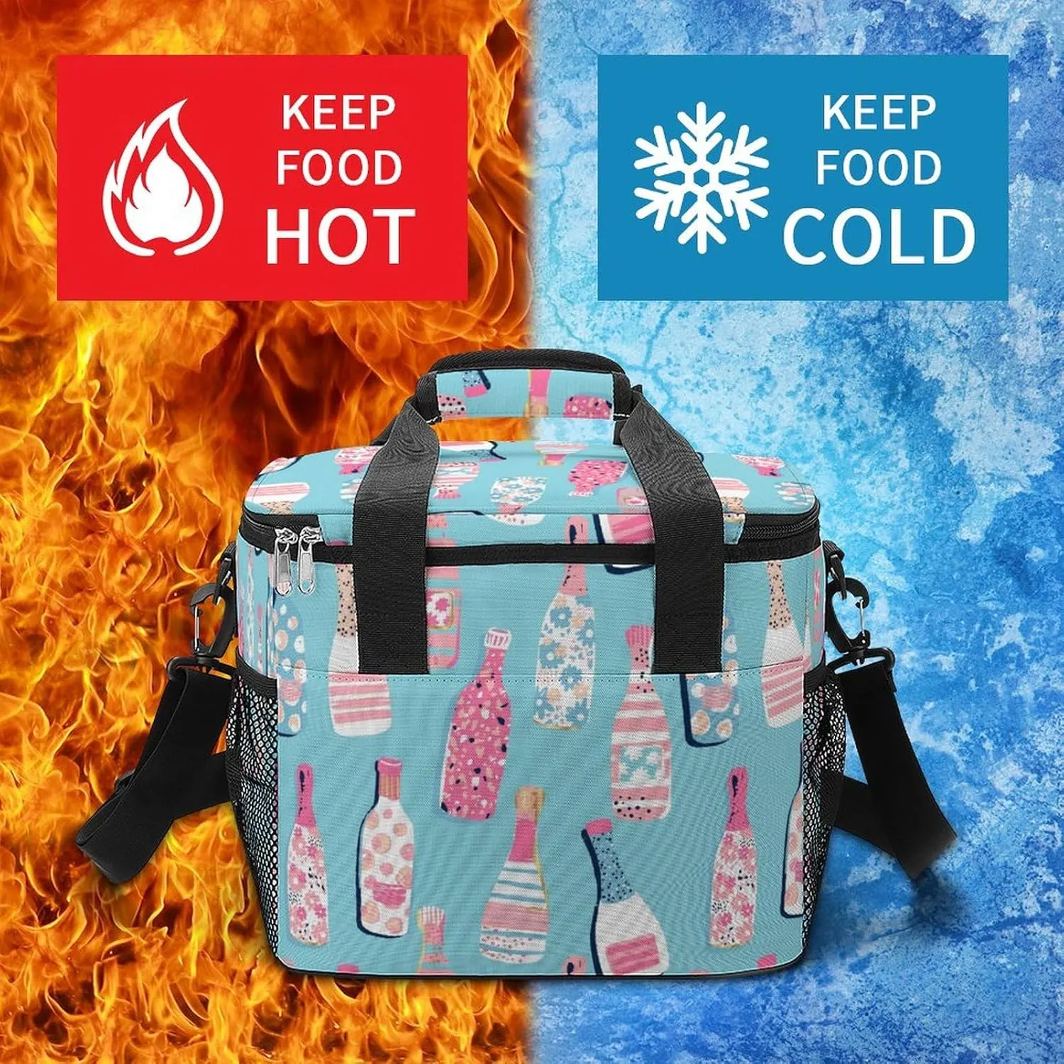 22.5L Waterproof Soft Cooler BagInsulated Lunch Box for Camping Fishing Beach Road Trips