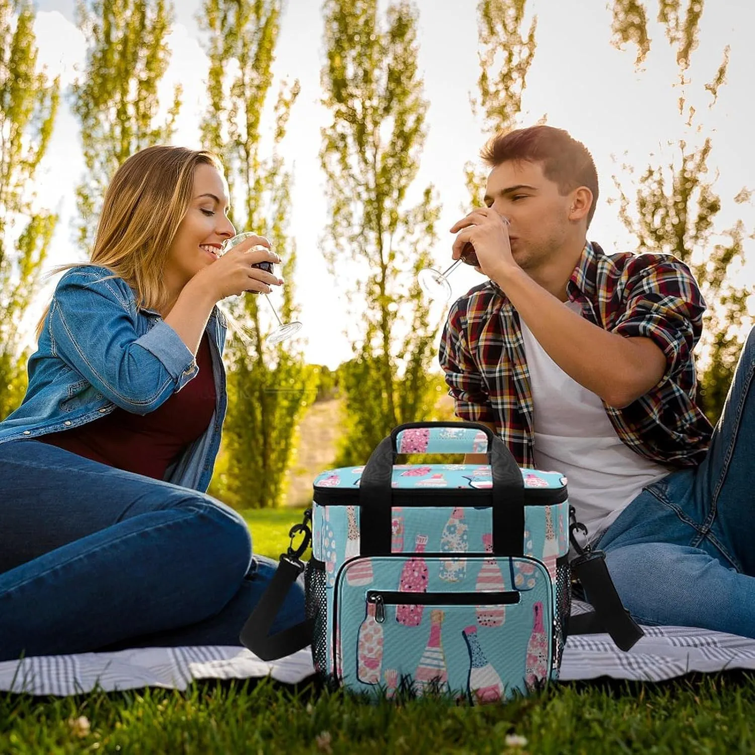 22.5L Waterproof Soft Cooler BagInsulated Lunch Box for Camping Fishing Beach Road Trips