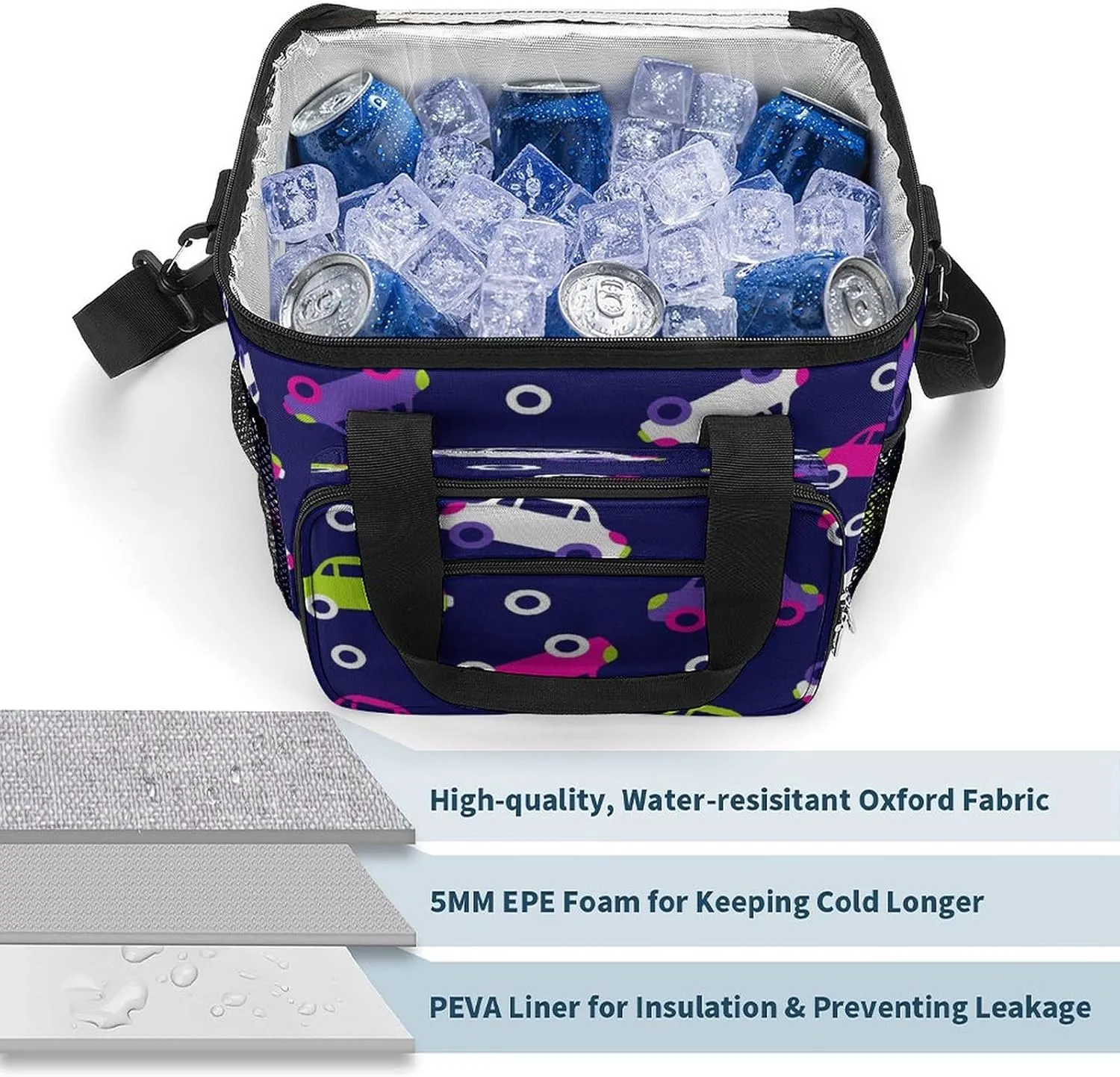 22.5L Waterproof Soft Cooler BagInsulated Lunch Box for Camping Fishing Beach Road Trips