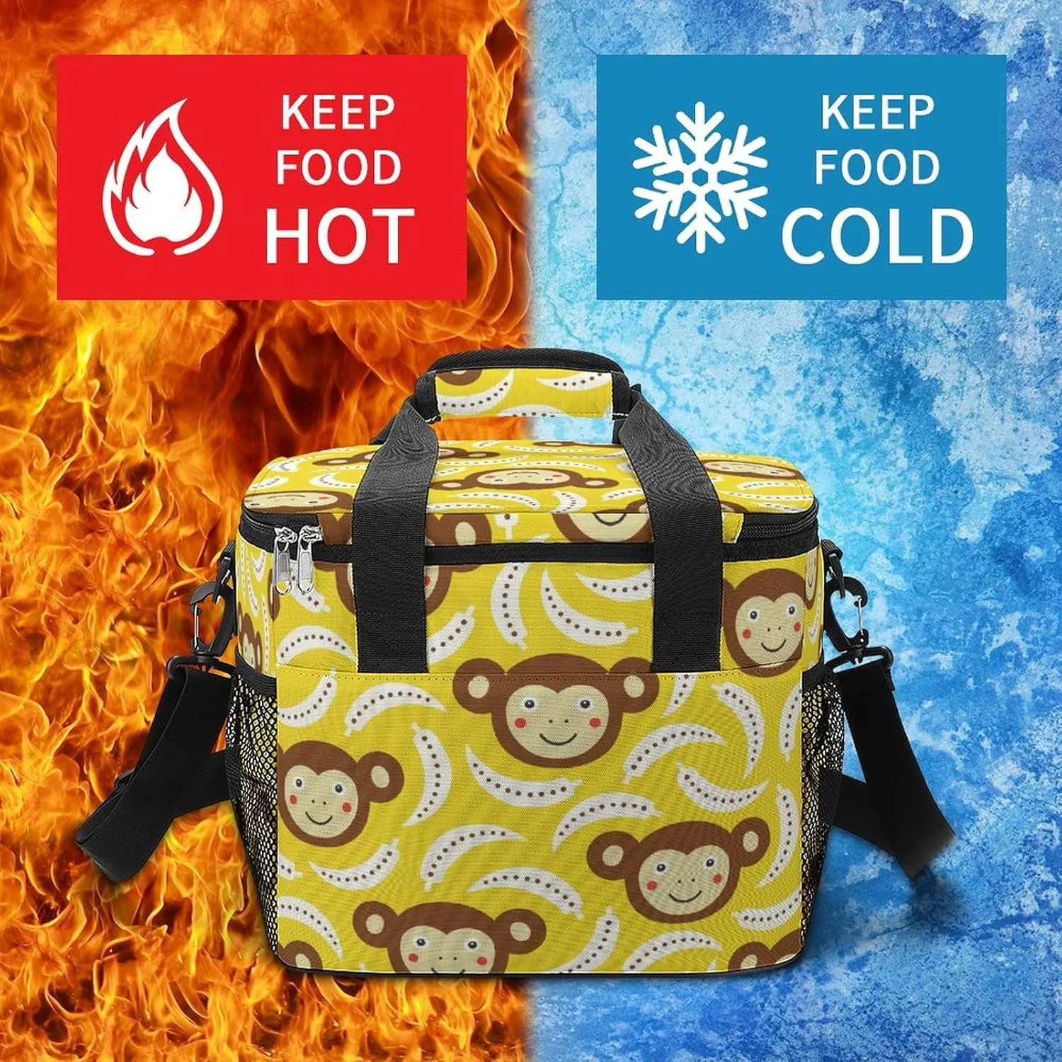 22.5L Waterproof Soft Cooler BagInsulated Lunch Box for Camping Fishing Beach Road Trips