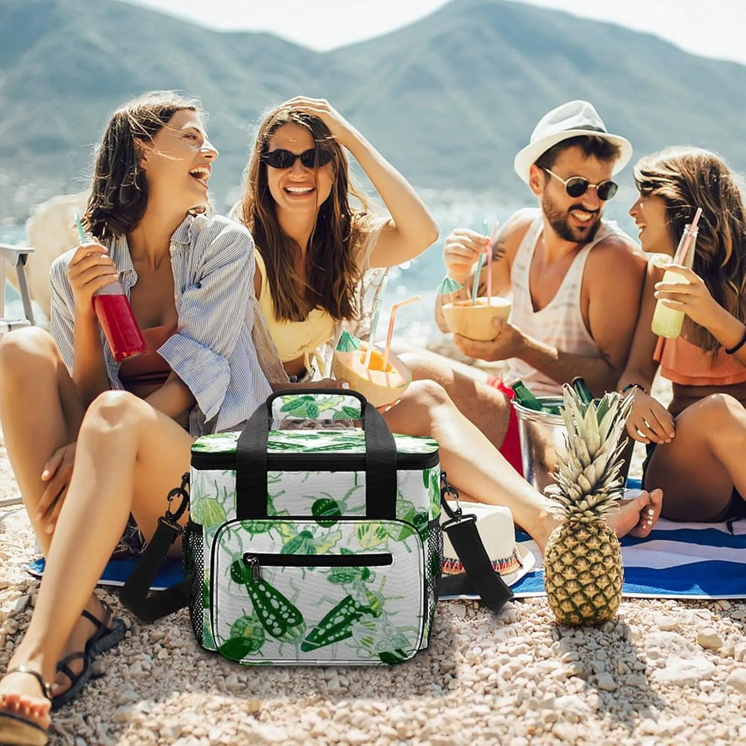 22.5L Waterproof Soft Cooler BagInsulated Lunch Box for Camping Fishing Beach Road Trips