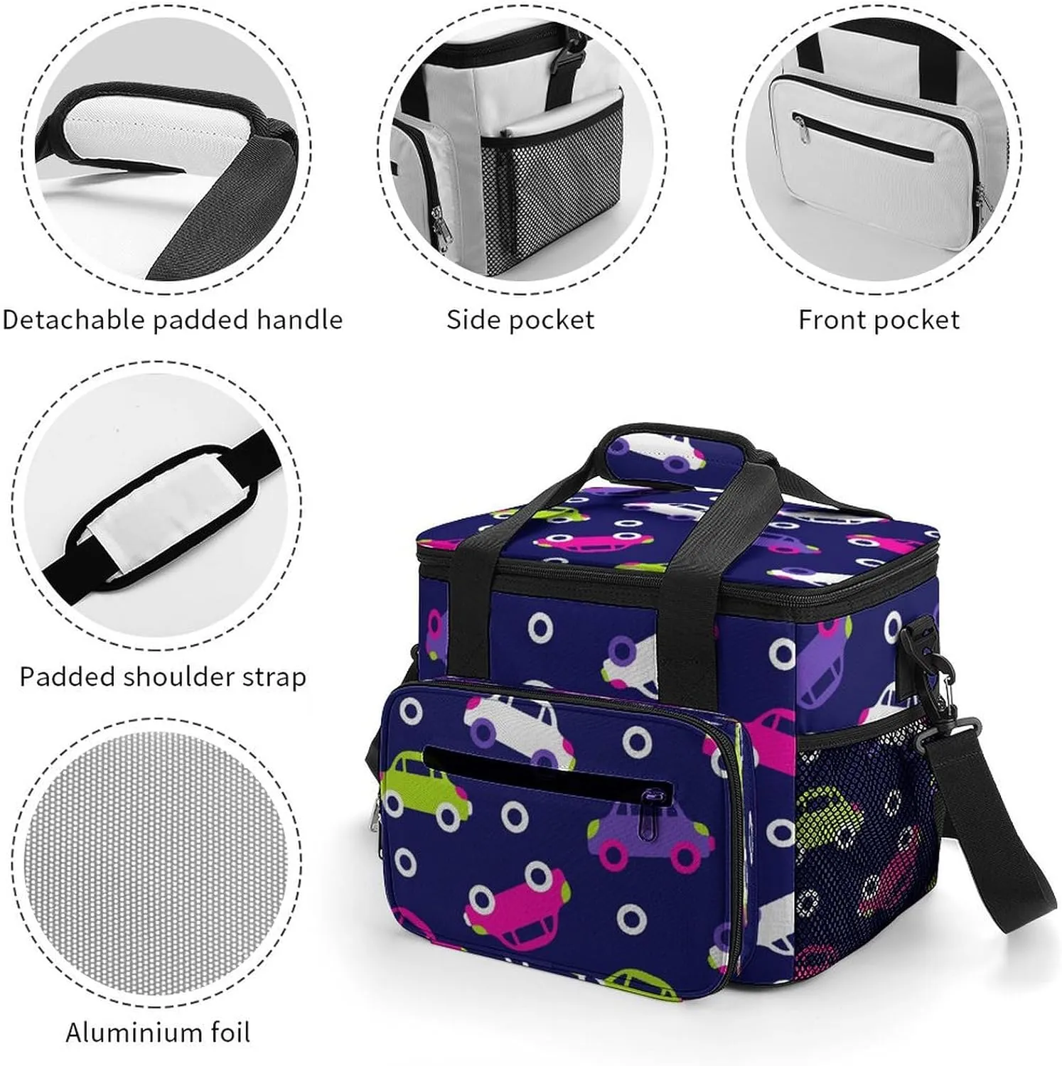 22.5L Waterproof Soft Cooler BagInsulated Lunch Box for Camping Fishing Beach Road Trips