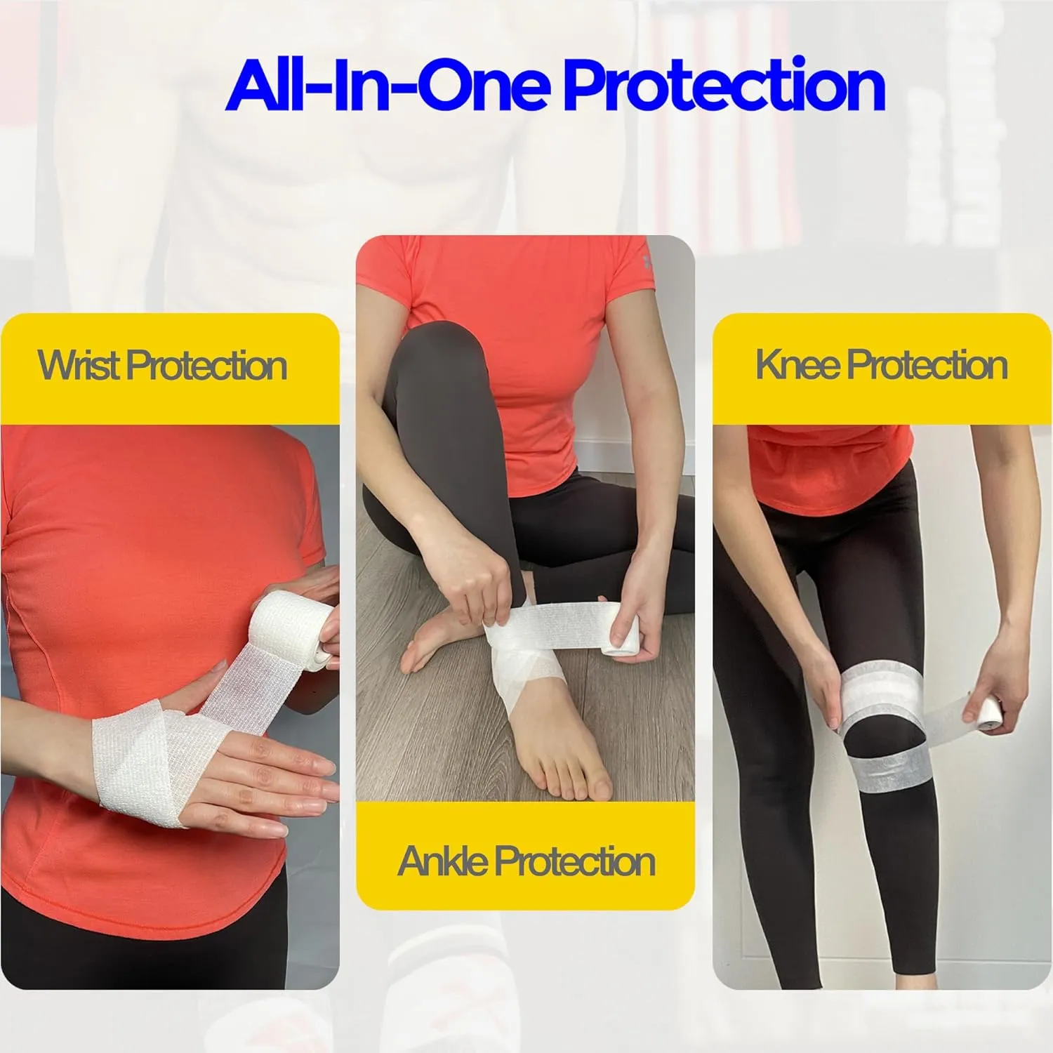24 Pack Self Adhesive Bandage Wrap, 2” x 5 Yards Multicolor Breathable Elastic Bandage Wrap for People & Pets - Athletic Elastic Cohesive Bandage for Sports Injury: Ankle, Knee & Wrist sprains