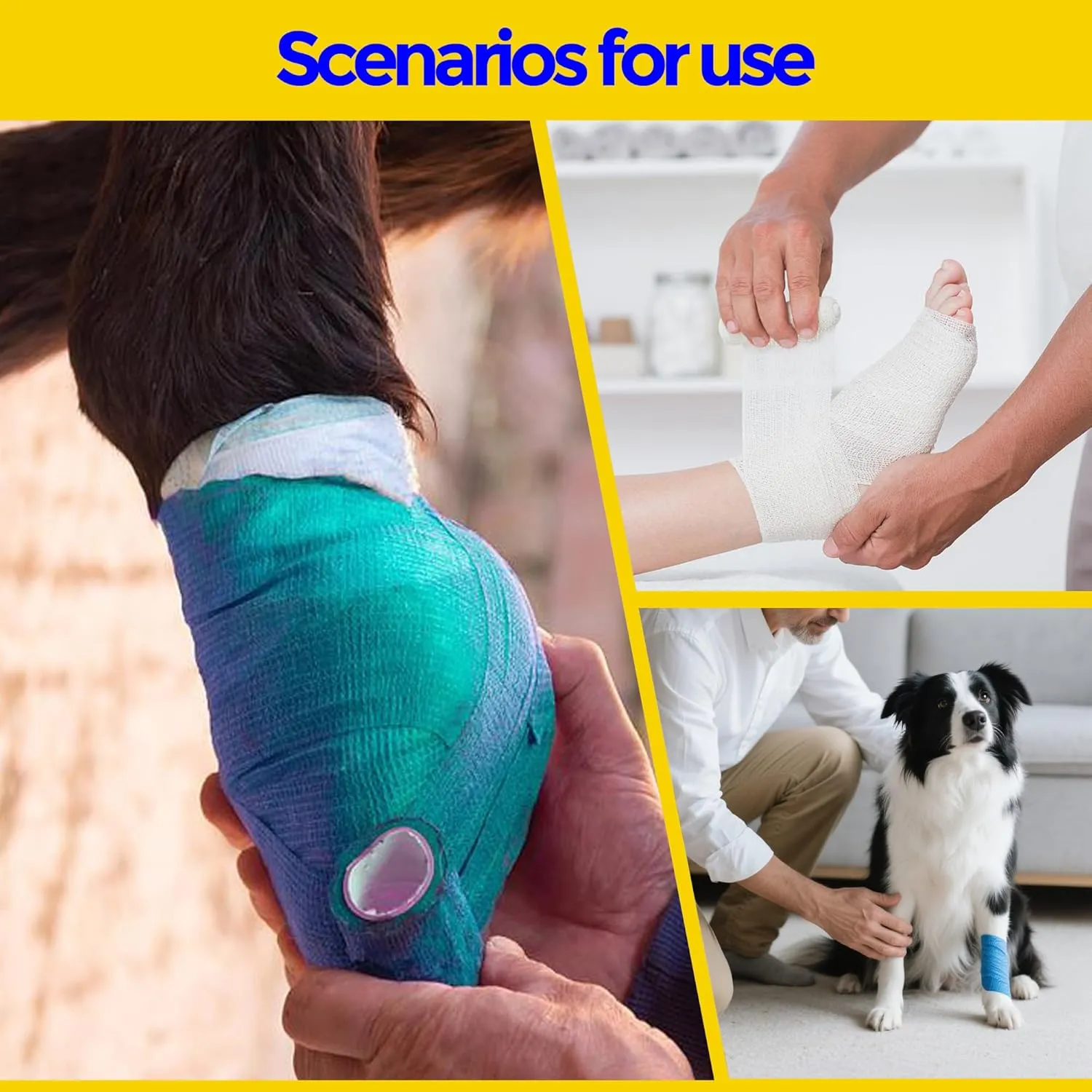24 Pack Self Adhesive Bandage Wrap, 2” x 5 Yards Multicolor Breathable Elastic Bandage Wrap for People & Pets - Athletic Elastic Cohesive Bandage for Sports Injury: Ankle, Knee & Wrist sprains