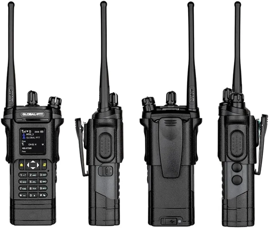 2Pack 4G LTE Nationwide and Analog Walkie Talkie PoC Radios, Unlimited Range Two-Way Communication Yearly Data SIM Card Included (Black, NO GPS)
