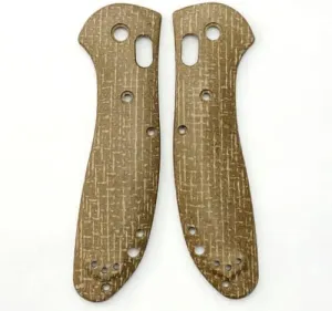 2PC Handle Patch Custom Micarta Scales For Benchmade Griptilian 551 Knife (Desert Color)