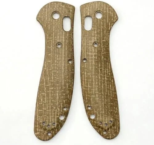 2PC Handle Patch Custom Micarta Scales For Benchmade Griptilian 551 Knife (Desert Color)