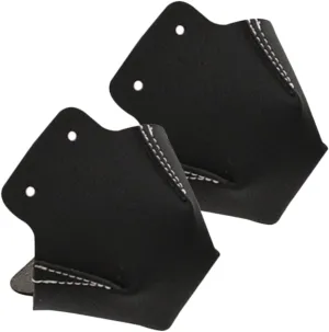 2pcs Black Skates Toe Covers Leather Roller Skates Toe Protectors Replaceable Toe Guard for Skating Pads