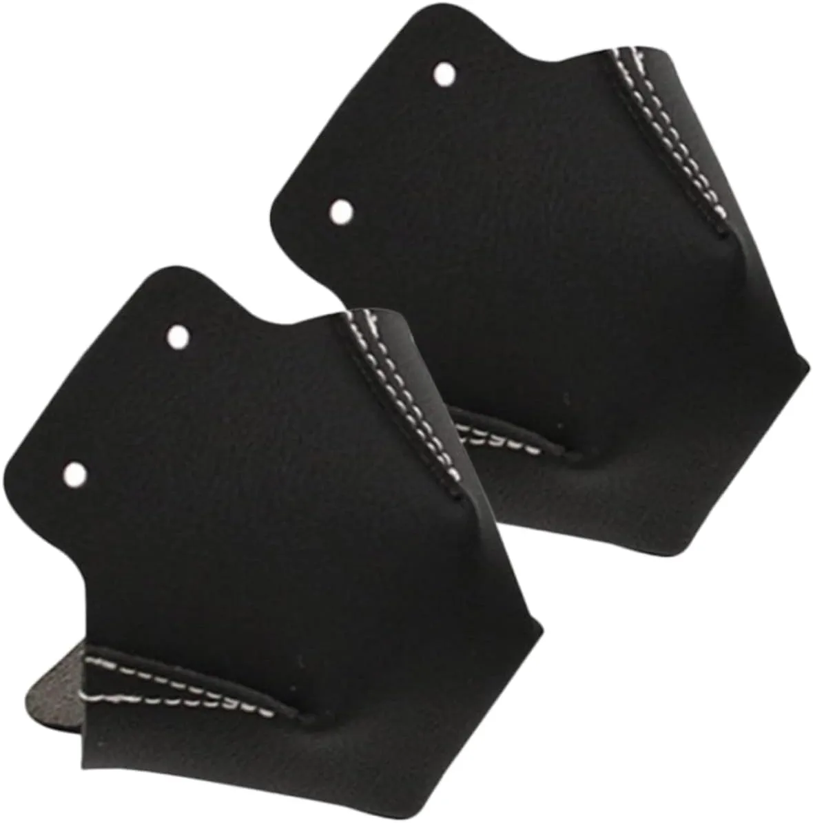 2pcs Black Skates Toe Covers Leather Roller Skates Toe Protectors Replaceable Toe Guard for Skating Pads