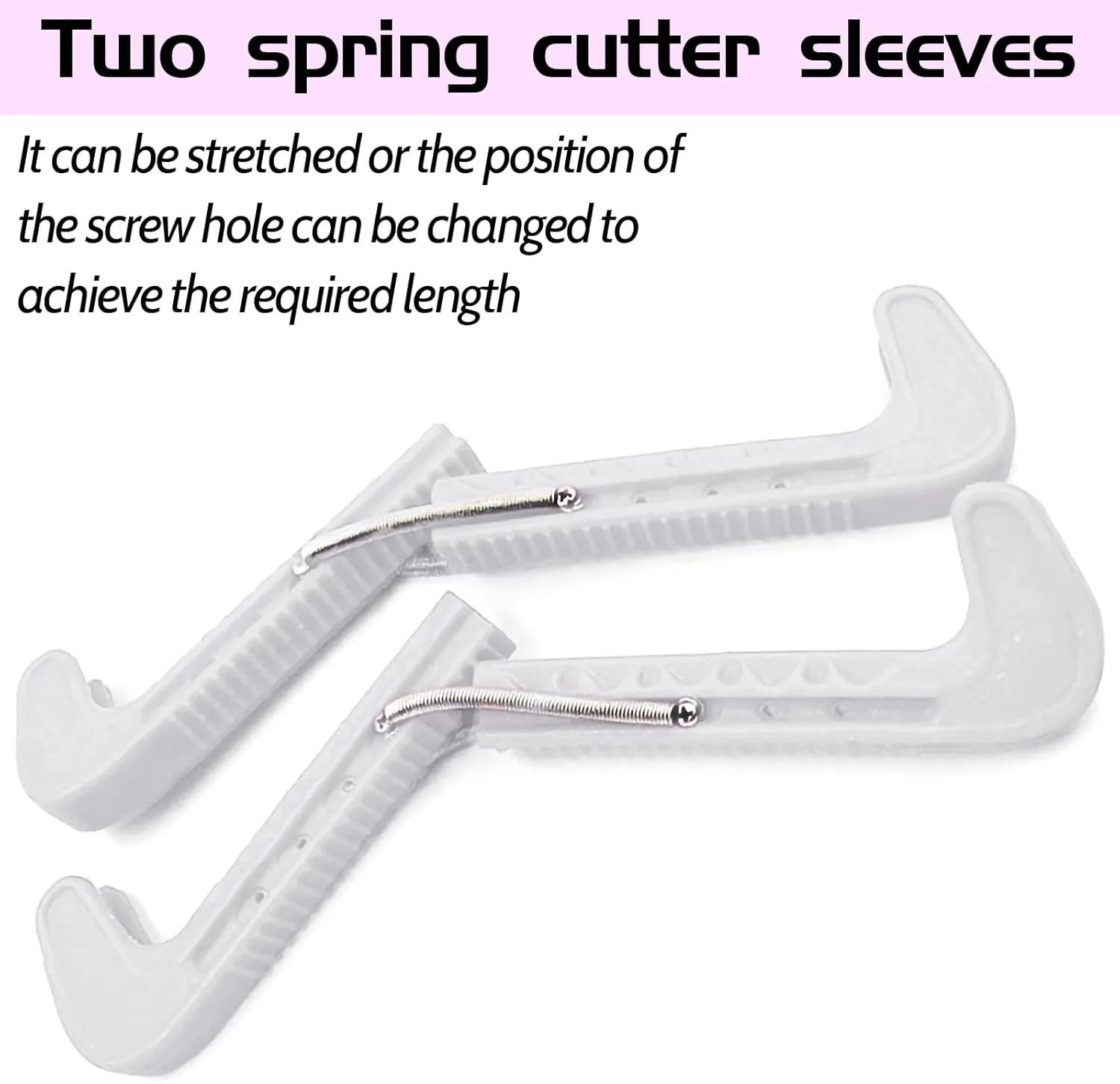 2PCS Hard Adjustable Ice Skate Guards Protective Hockey Skating Blade Walking Covers Skate Protector for Figure Skating Soft Skate Blade Covers