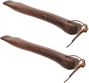 2pcs Wood Axe Handle Replacement Compact Sturdy Grip for Axes Easy to Install Durable Wooden Construction for Outdoor Chopping and Camping