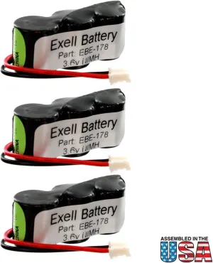 (3-Pack) Exell Battery Weather Station Battery Fits and Replaces Oregon Scientific STR918 Oregon Scientific STR928 Oregon Scientific STR938 Oregon Scientific STR968 Replacements 25AAH3BMX-2